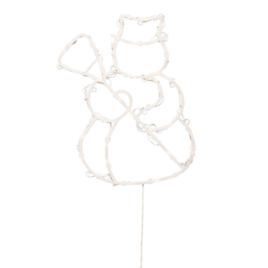 Decorazione natalizia per finestra a LED 35xLED/230V IP44, pupazzo di neve, luce bianco caldo