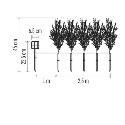 Decorazione solare a LED 50xLED/3W/1,2V 600 mAh IP44