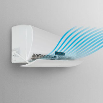 Déflecteur d'air universel réglable pour climatiseurs 57–105 cm, blanc