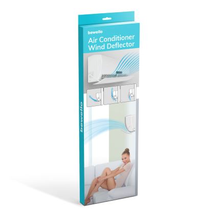 Déflecteur d'air universel réglable pour climatiseurs 57–105 cm, blanc