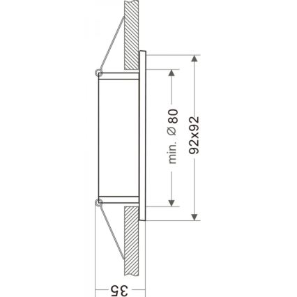 Deko-Light 110022 - Spot encastrable SIRRAH 1xGU5,3-MR16/35W/12V