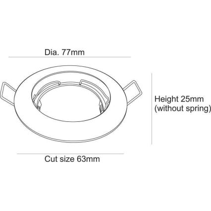 Deko-Light 120018 - Lampada da incasso RUND 1xGU5,3-MR16/35W/12V cromo lucido