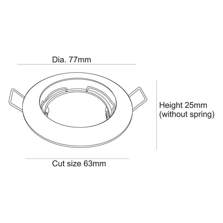 Deko-Light 120018 - Lampada da incasso RUND 1xGU5,3-MR16/35W/12V cromo lucido
