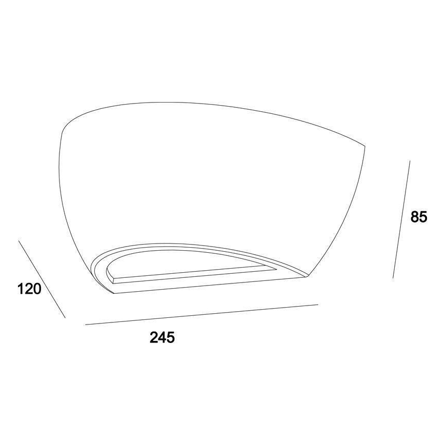Deko-Light 341179 - Applique NETITO 1xE14/25W/230V calcestruzzo