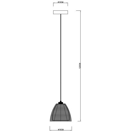 Deko-Light 342025 - Lampadario a sospensione con filo FILO 1xE27/60W/230V diametro 19 cm argento