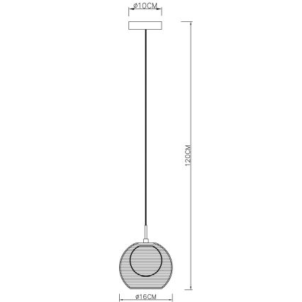 Deko-Light 342029 - Lampadario a sospensione con filo FILO 1xG9/40W/230V diametro 16 cm argento