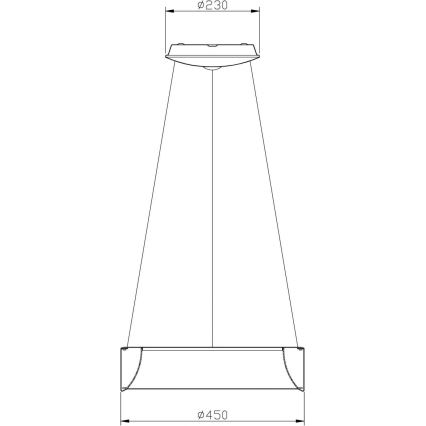 Deko-Light 342122 - Suspension filaire à intensité variable SCULPTORIS LED/27W/230V 3000K d. 45 cm