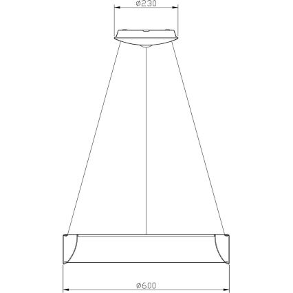 Deko-Light 342125 - Suspension filaire à intensité variable SCULPTORIS LED/27W/230V 4000K d. 60 cm