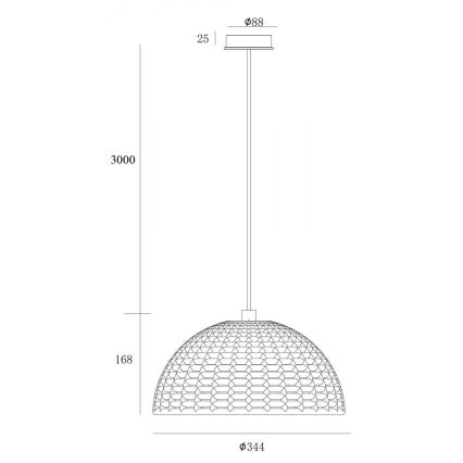 Deko-Light 342143 - Lampadario a sospensione con filo BASKET 1xE27/40W/230V diametro 35 cm