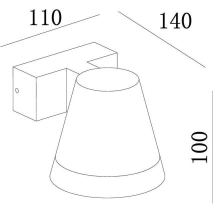 Deko-Light 731076 - Applique a LED da esterno SERPENTIS LED/6,2W/230V IP54 nero