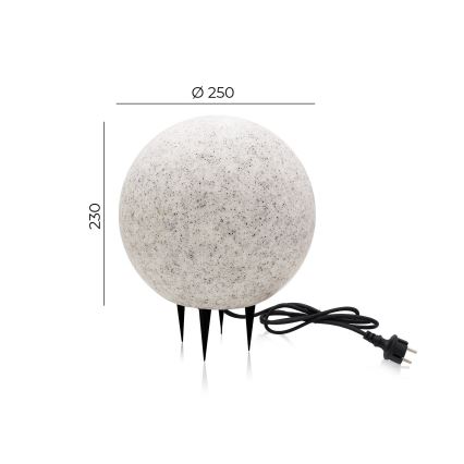 Dekorative Außenleuchte GARDEN BALL 1xE27/40W/230V IP65 d. 25 cm