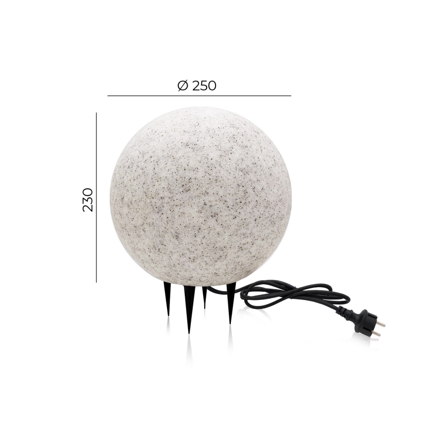 Dekorative Außenleuchte GARDEN BALL 1xE27/40W/230V IP65 d. 25 cm