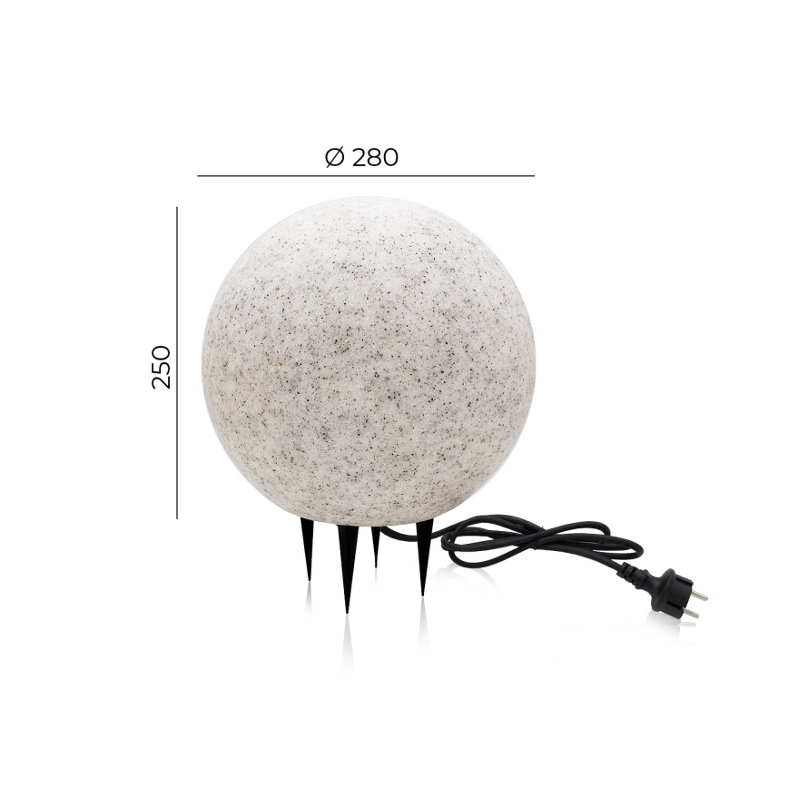 Dekorative Außenleuchte GARDEN BALL 1xE27/40W/230V IP65 d. 28 cm