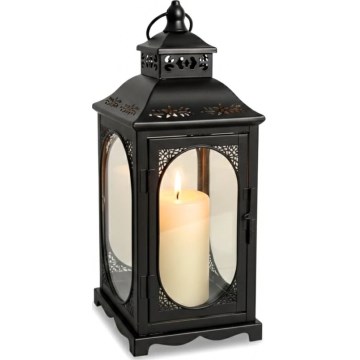 Dekorative Laterne ROSEHILL, 40 cm, schwarz