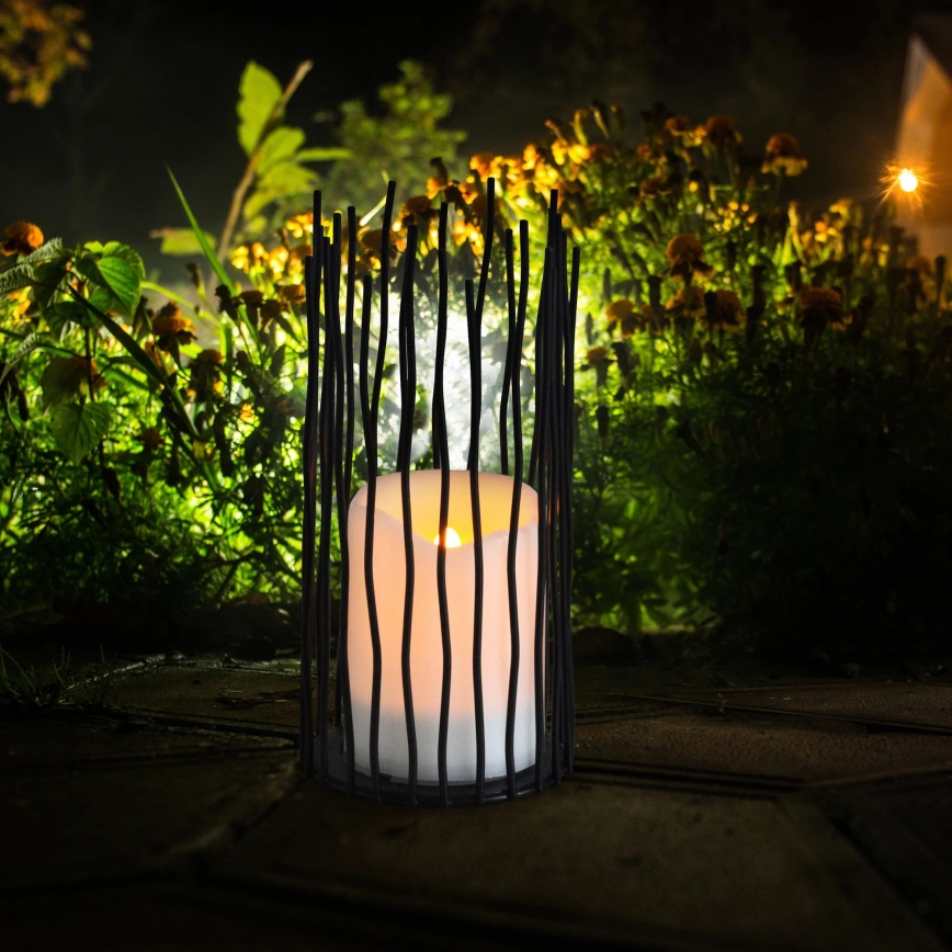 Dekorative LED-Außenleuchte NYBORG LED/2xAA 22 cm IP44 warmweiβ