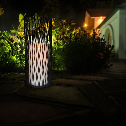 Dekorative LED-Außenleuchte NYBORG LED/2xAA 35 cm IP44 warmweiβ