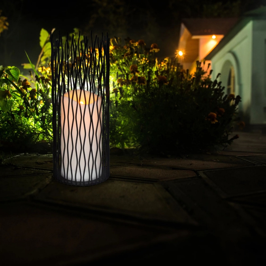 Dekorative LED-Außenleuchte NYBORG LED/2xAA 35 cm IP44 warmweiβ