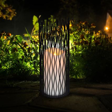 Dekorative LED-Außenleuchte NYBORG LED/2xAA 35 cm IP44 warmweiβ