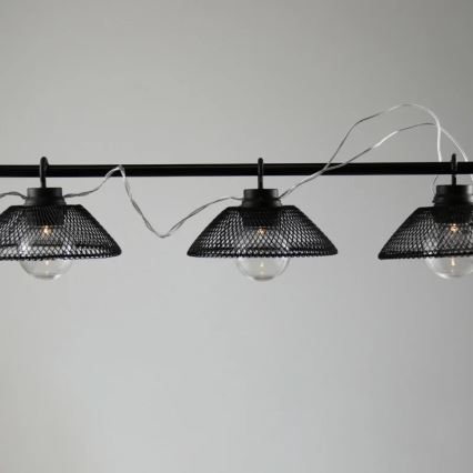 Dekorative LED-Lichterkette ASTRA 10xLED/2xAA 2,1 m schwarz