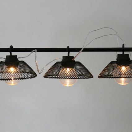 Dekorative LED-Lichterkette ASTRA 10xLED/2xAA 2,1 m schwarz