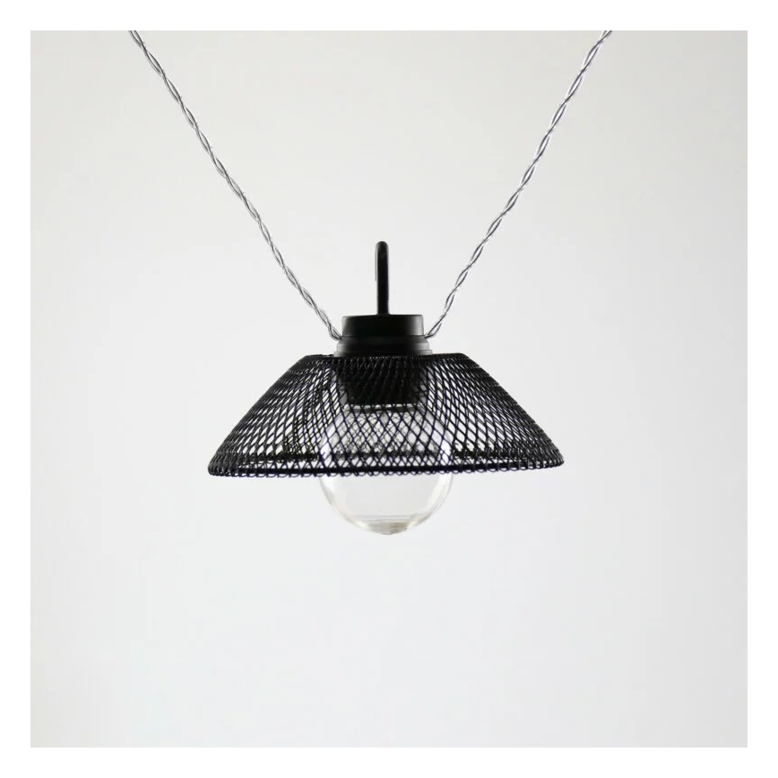 Dekorative LED-Lichterkette ASTRA 10xLED/2xAA 2,1 m schwarz