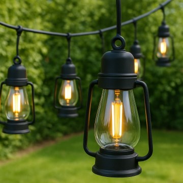 Dekorative Outdoor-Lichterkette GARLAND 20xLED 20m IP44 warmweiβ