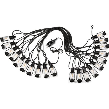 Dekorative Outdoor-Lichterkette GARLAND 20xLED 20m IP44 warmweiβ