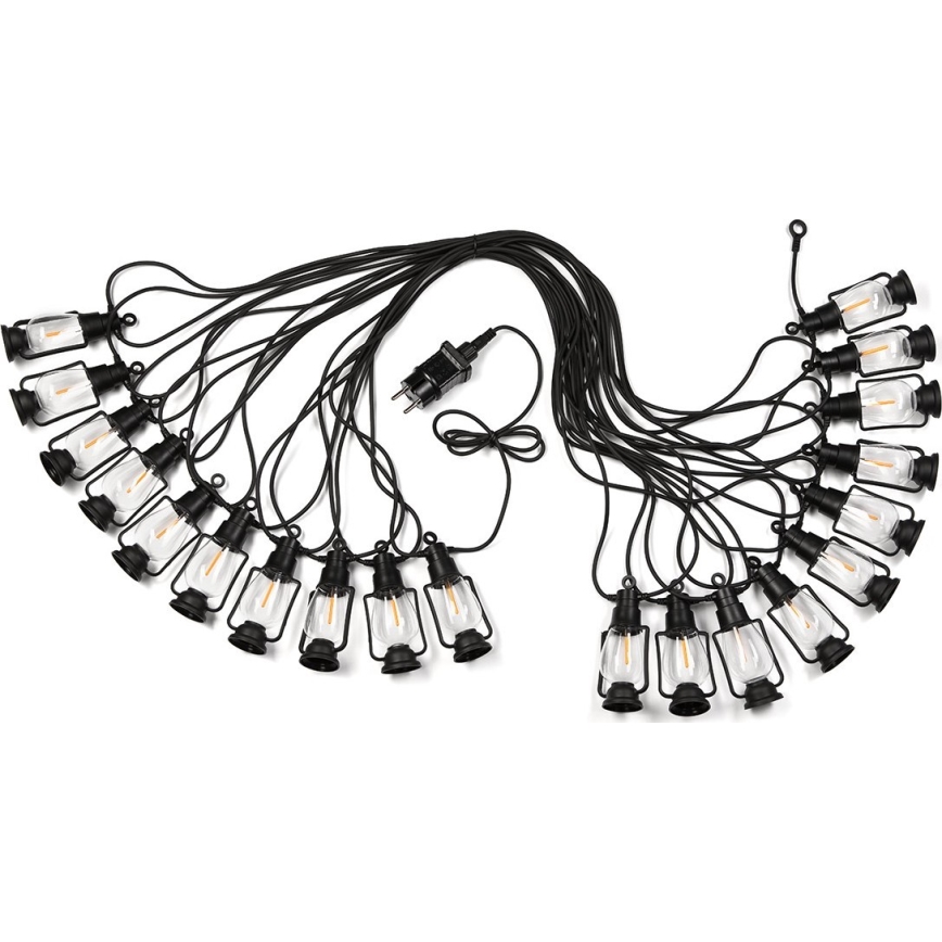 Dekorative Outdoor-Lichterkette GARLAND 20xLED 20m IP44 warmweiβ