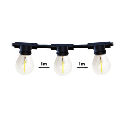 Dekorative Outdoor-Lichterkette MIMOSA 10xE27/1,3W/230V IP44 10 m