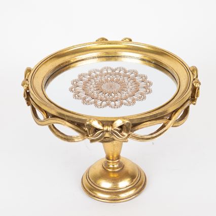 Dekoratives Tablett d 25,5 cm golden