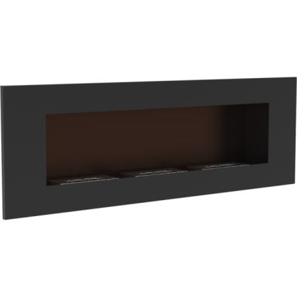 Kratki - Eingebauter BIO-Kamin 40x120 cm 3x1,1 kW schwarz