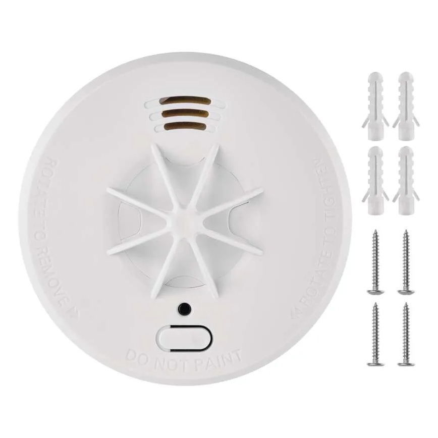 Détecteur de fumée alimenté par 1 pile 9 V
