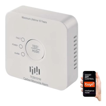 Détecteur de monoxyde de carbone GoSmart 2xAA Wi-Fi Tuya