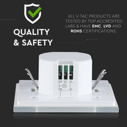 Détecteur de mouvement à micro-ondes 180° 300W/230V blanc