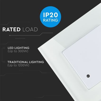 Détecteur de mouvement à micro-ondes 180° 300W/230V blanc
