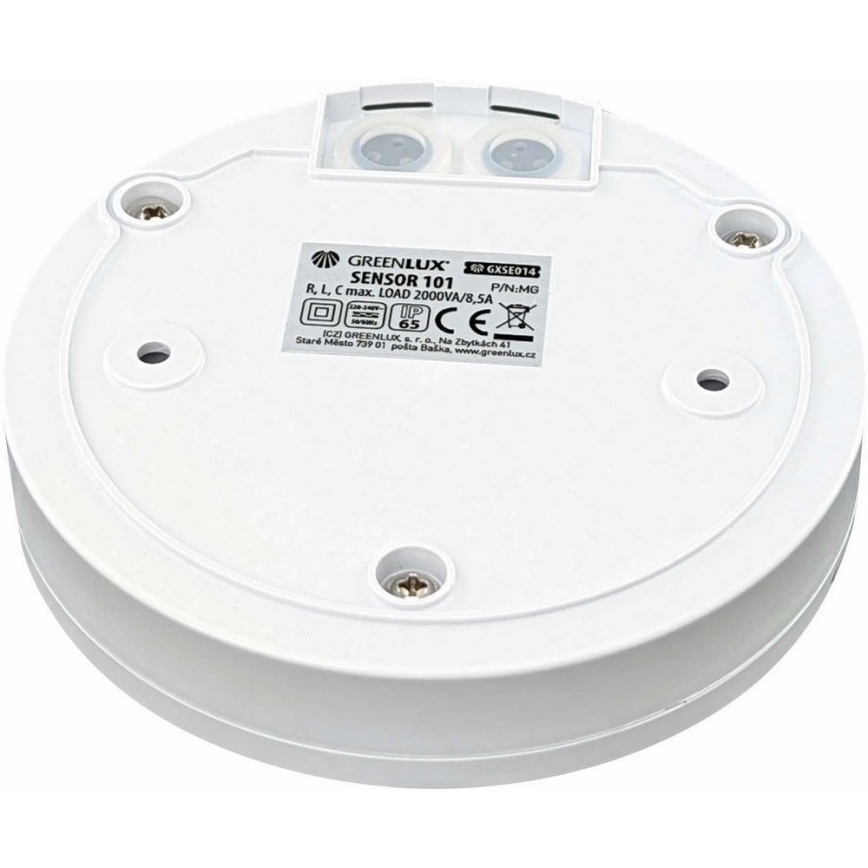 Détecteur de mouvement d'extérieur 360x120° blanc IP65