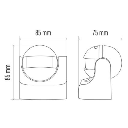 Détecteur de mouvement d'extérieur PIR B 180° 1200W/230V IP44 blanc