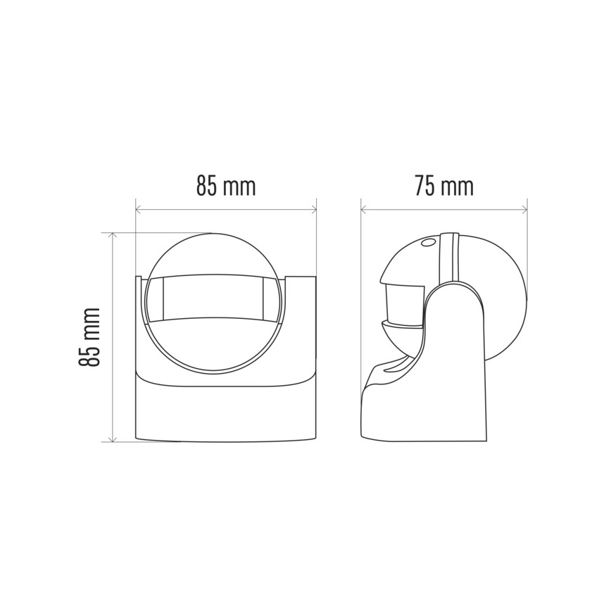 Détecteur de mouvement d'extérieur PIR B 180° 1200W/230V IP44 blanc