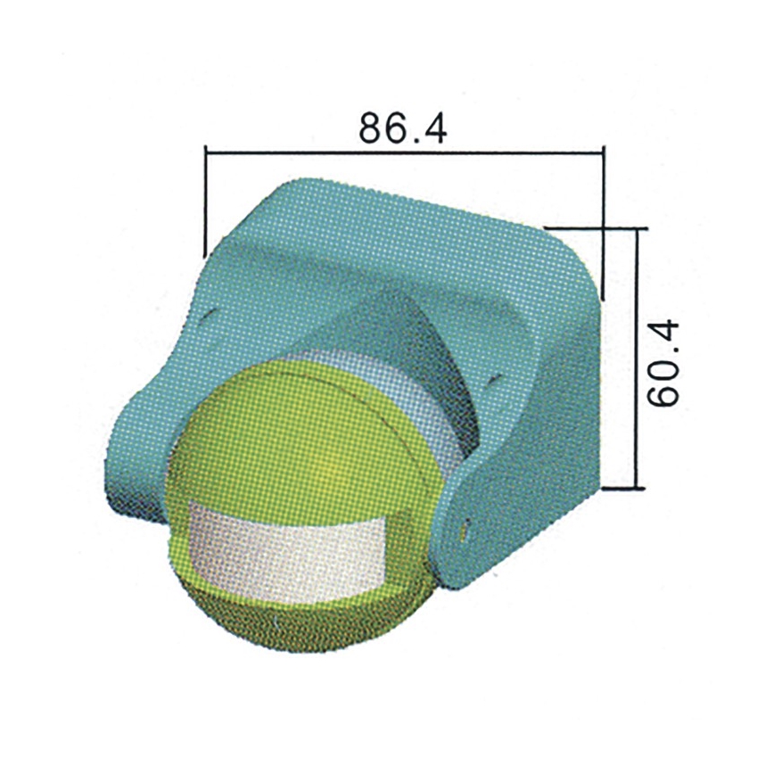 Détecteur de mouvement d'extérieur PIR B 180° 1200W/230V IP44 noir