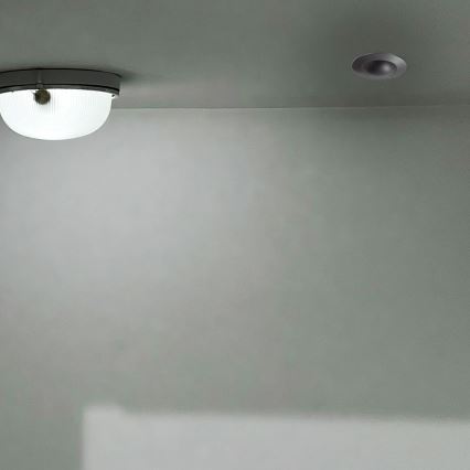 Détecteur de mouvement encastrable PIR 360° 500W/230V noir