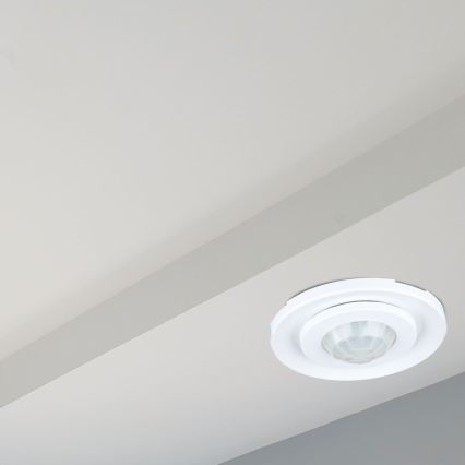 Détecteur de mouvement encastré PIR 360° 400W/230V blanc