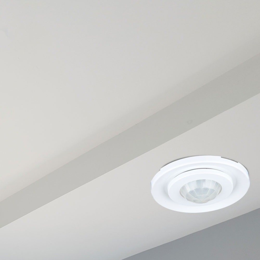 Détecteur de mouvement encastré PIR 360° 400W/230V blanc