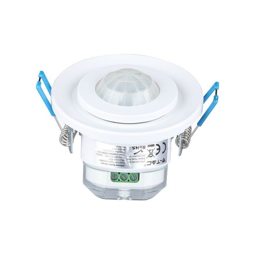 Détecteur de mouvement encastré PIR 360° 400W/230V blanc