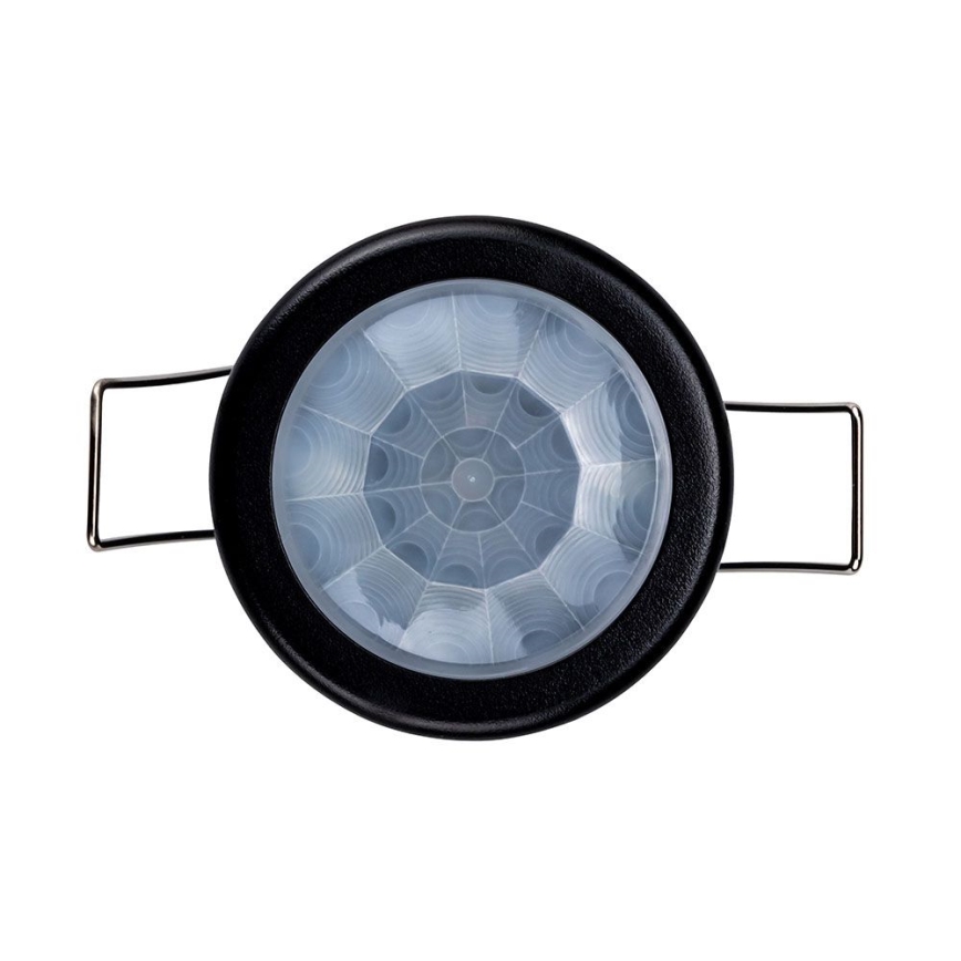 Détecteur de mouvement encastré PIR 360° 400W/230V noir