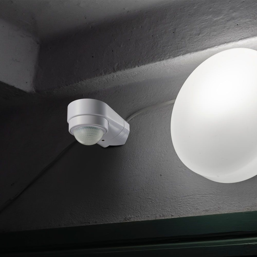 Détecteur de mouvement extérieur infrarouge 240° 600W/230V IP65 blanc