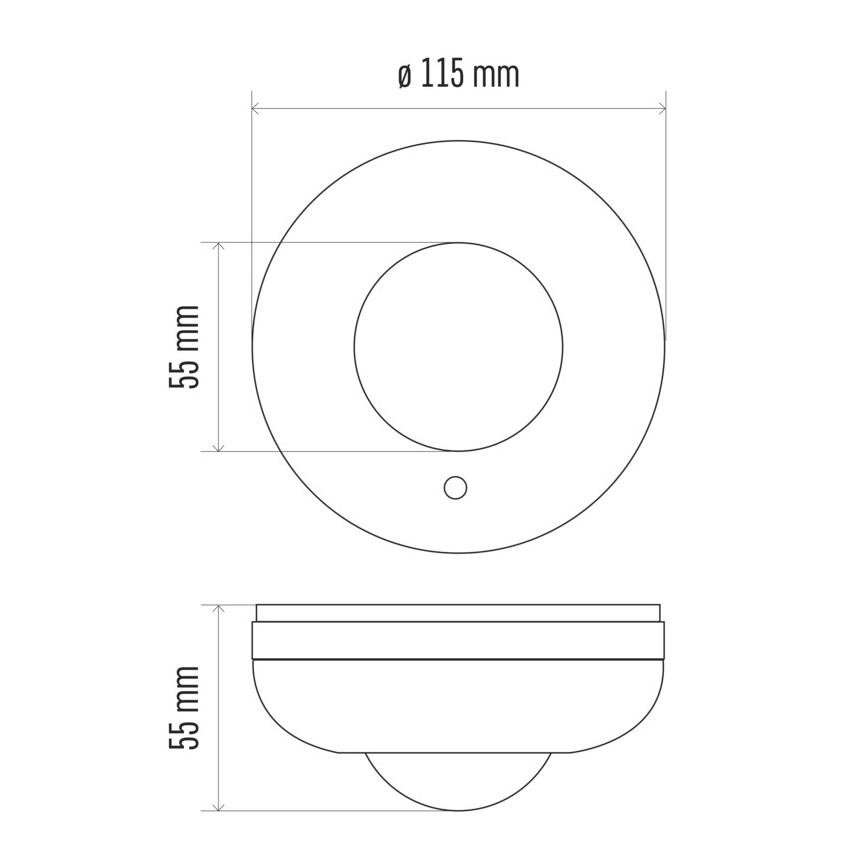 Détecteur de mouvement PIR B 360° 1200W/230V blanc