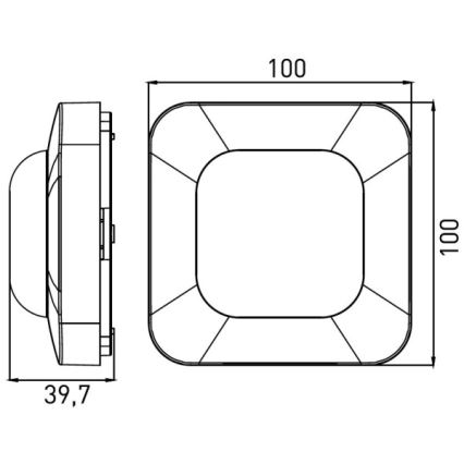 Détecteur de présence PRES SENSOR 2000W blanc
