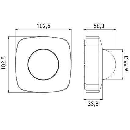 Détecteur de présence PRES SENSOR 2000W, blanc