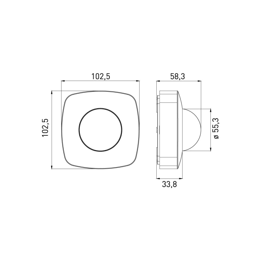 Détecteur de présence PRES SENSOR 2000W, blanc
