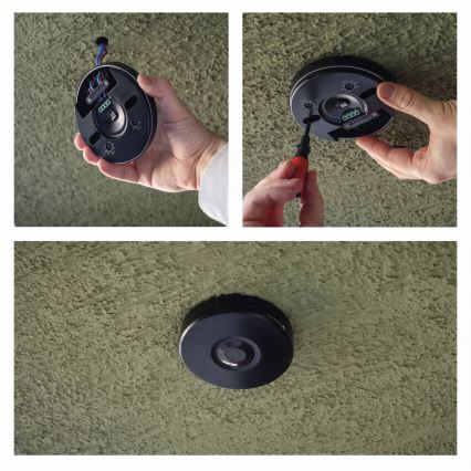 Détecteur PIR extérieur de mouvement et crépusculaire 2000W/230V IP65 noir